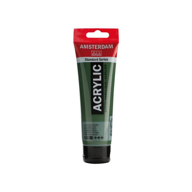 Amsterdam Acrylic Paint - 622 Olive Green Dark