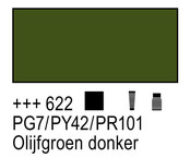 Amsterdam Acrylic Paint - 622 Olive Green Dark