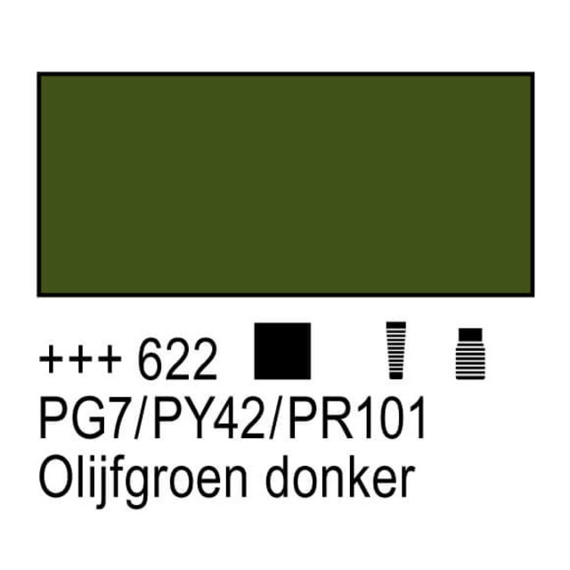Amsterdam Acrylic Paint - 622 Olive Green Dark