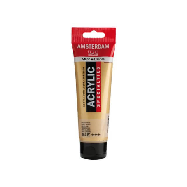 Amsterdam Acrylic Paint - 802 Light Gold Specialties