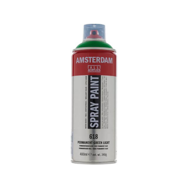 Amsterdam Acrylic Spray Paint - 618 Permanent Green Light (400ml)