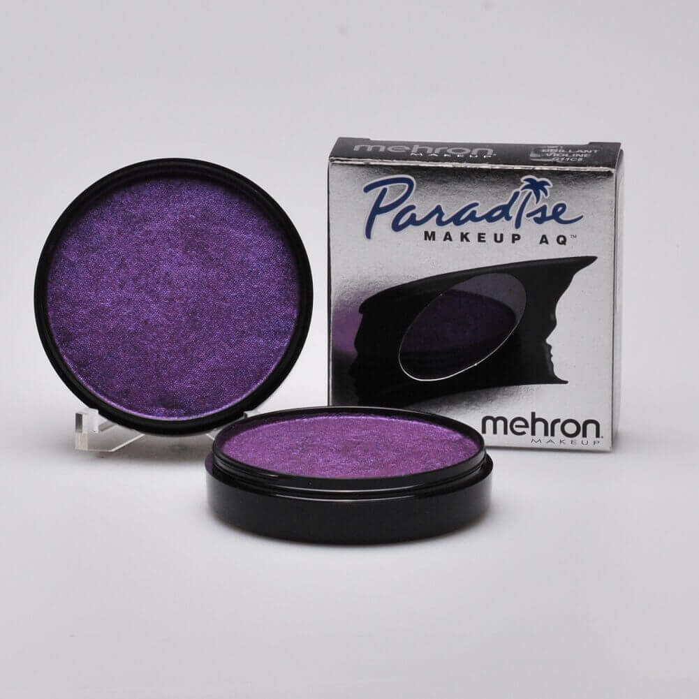 Mehron Makeup Paradise AQ Glitter Face and Body Paint, PURPLE