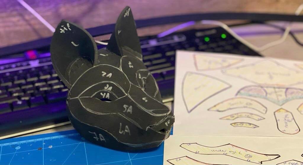 EVA foam Wolf Head Pattern