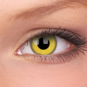 Yellow 14mm Crazy Colored Contact Lenses (1 year)