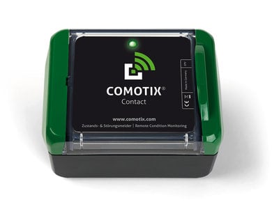 COMOTIX® CONTACT | Smarte Fernüberwachung für potentialfreie Kontakte, z.B. Heizung Sammelstörmeldung, Schwimmerschalter, Pumpen, Lüftungsanlagen