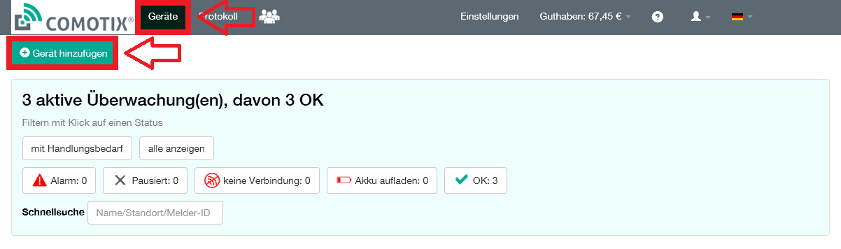 Gerät hinzufügen