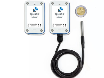 Temperaturmesspunkt für die COMOTIX® LIVE Temperaturüberwachung. Mit Sofort-Alarm und präzisem Temperatur-Logging sowie automatischer Protokoll-Erstellung (PDF und Online).