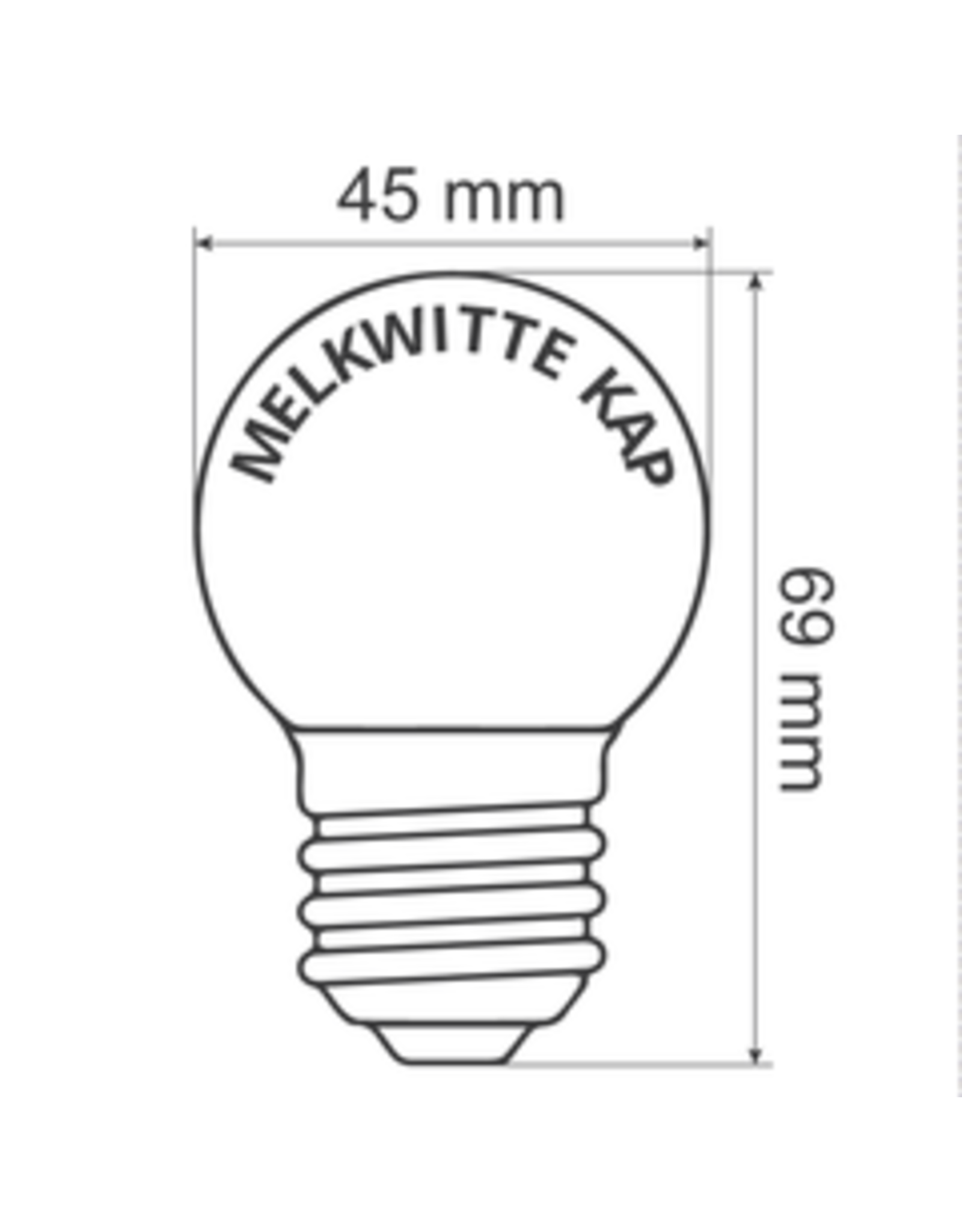 Lights guirlande Warm witte LED lampen met melkkap - 1 watt, 2000K (kaarslicht)