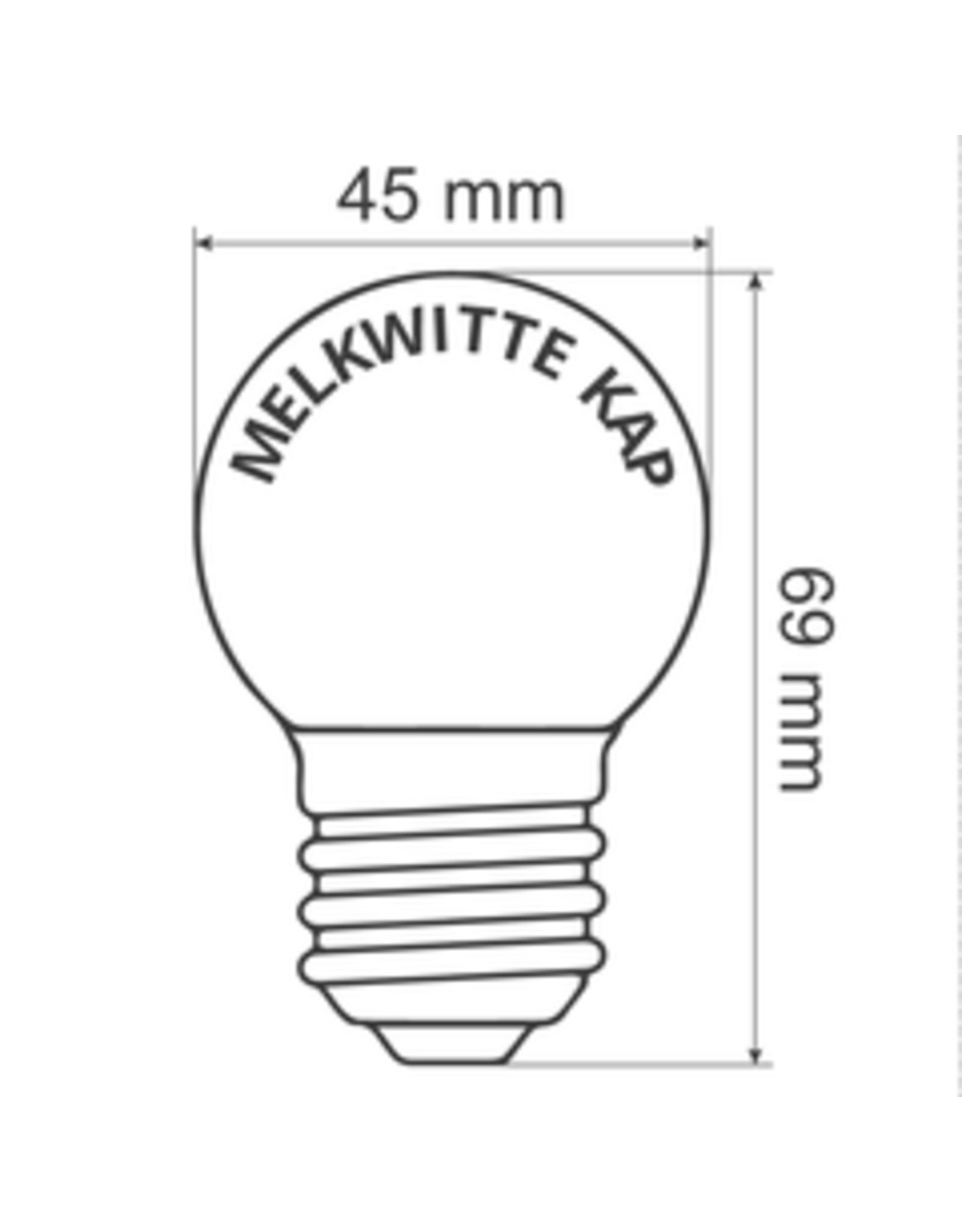 Lights guirlande Warm witte LED lampen met melkkap - 1 watt, 3300K (neutraal)