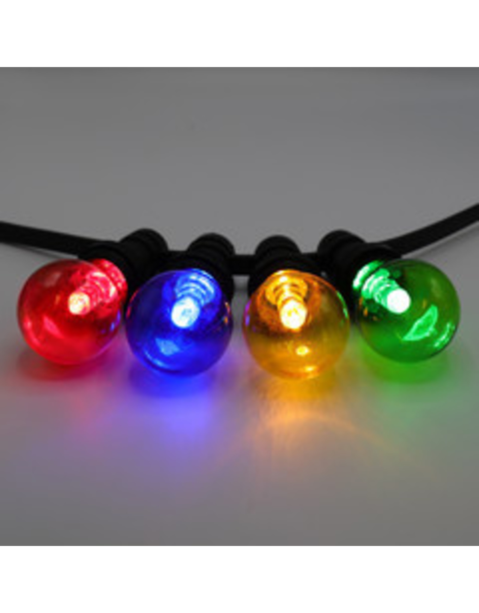 Lights guirlande 4 kleuren gemixte LED lampen met grote kap - 1 watt