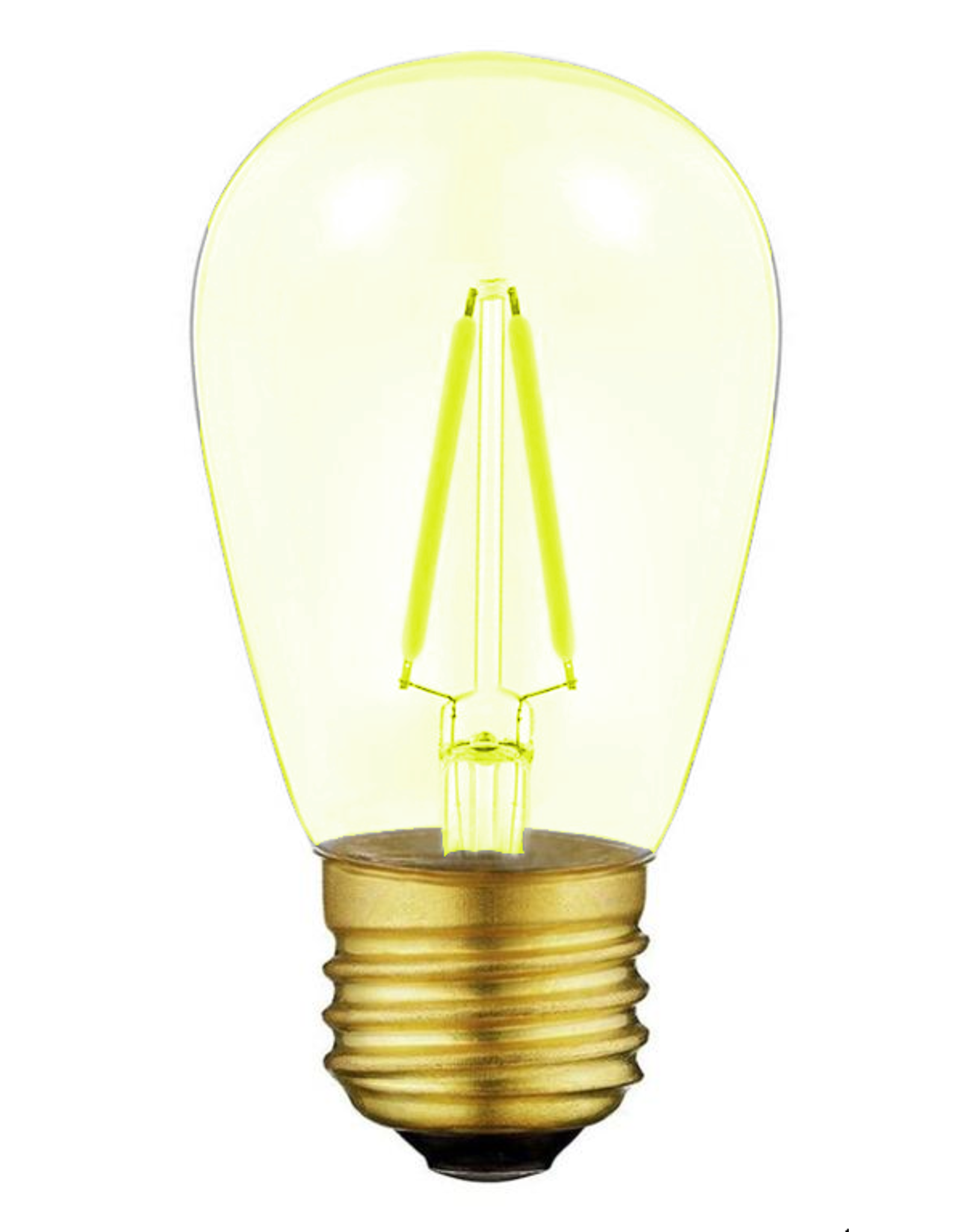 Lights Led filament lamp e27, s14 model, 2w, yellow