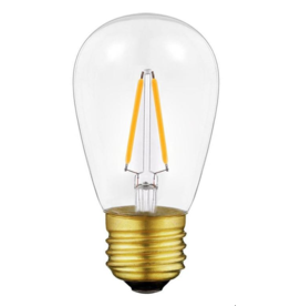 Lights Led filament lamp e27, s14 model, 2w, warm white, 2700k, unbreakable plastic