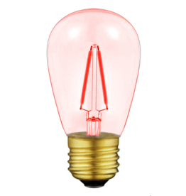 Lights Led filament lamp e27, s14 model, 2w, yellow