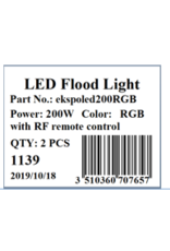 Lights Ekspoled200 - 200w flood light led - Powercon true-RGB color - 120°