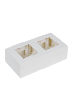 Audac Surface mount box double 45 x 45 mm White version