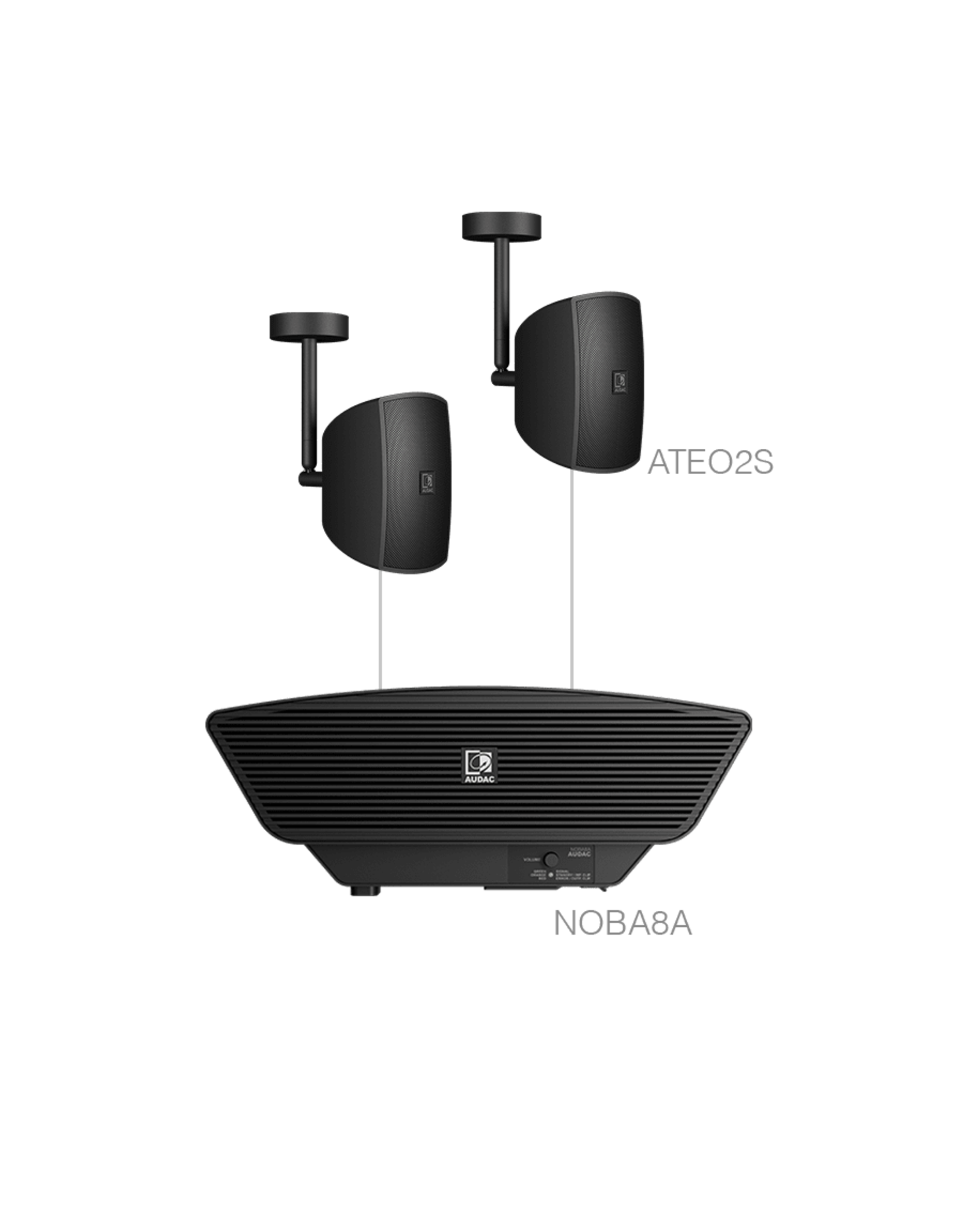 Audac 2x ATEO2S + NOBA8A Black