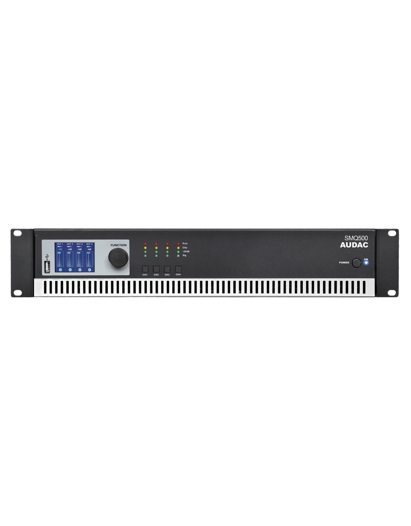 Audac WaveDynamics™ quad-channel power amplifier 4 x 500W