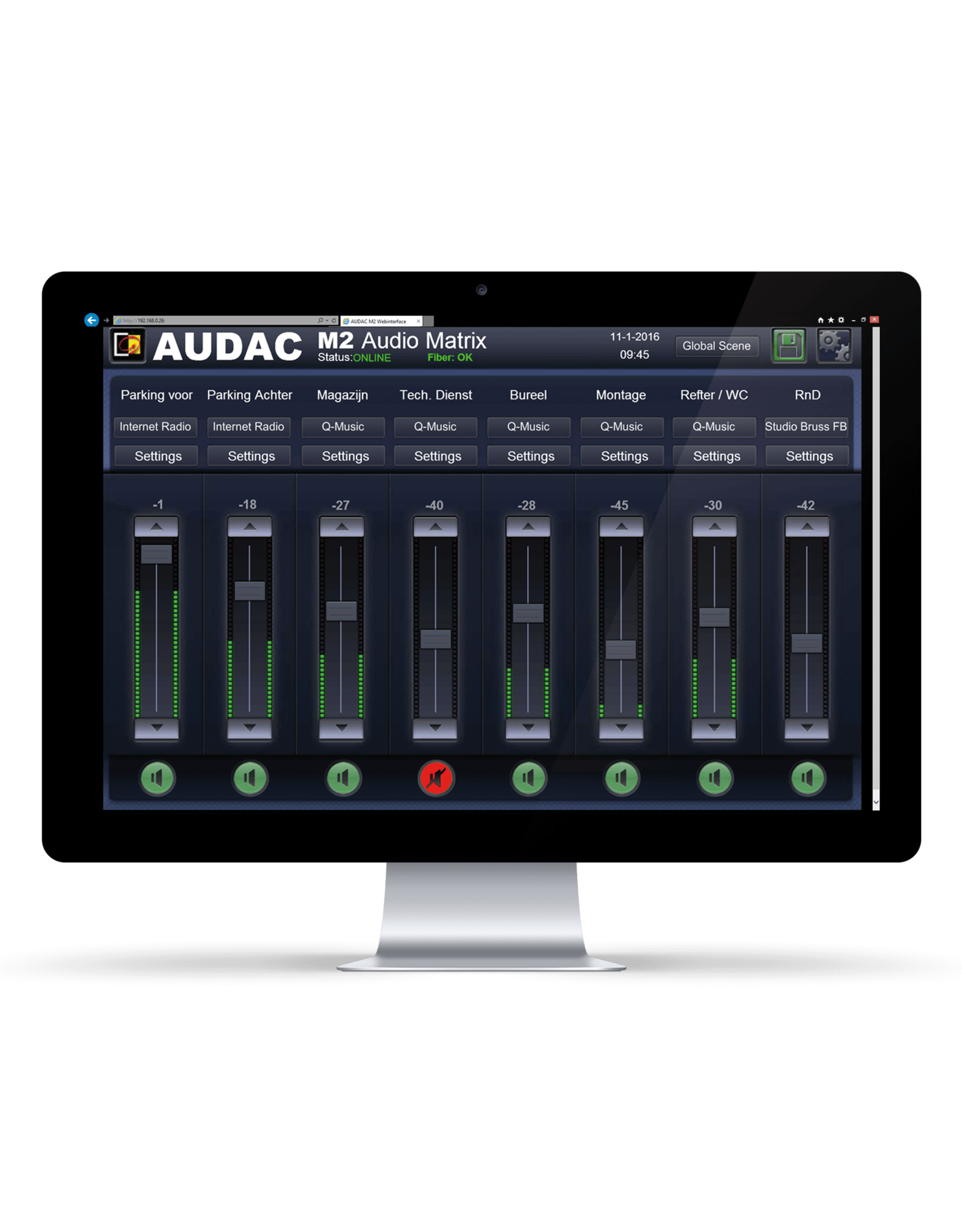 Audac Multimedia digital audio mixer