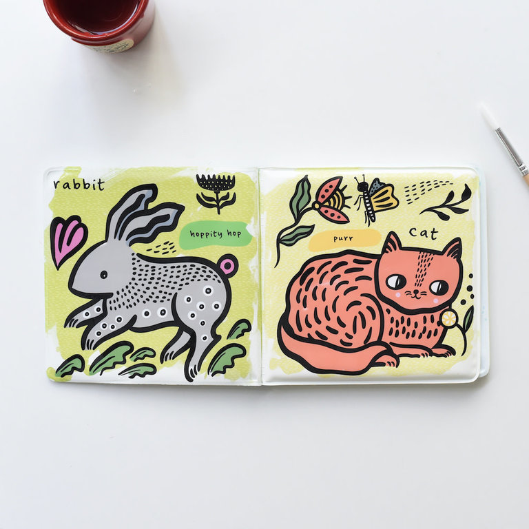 WEE GALLERY WG BATH BOOK - COLOR ME PETS