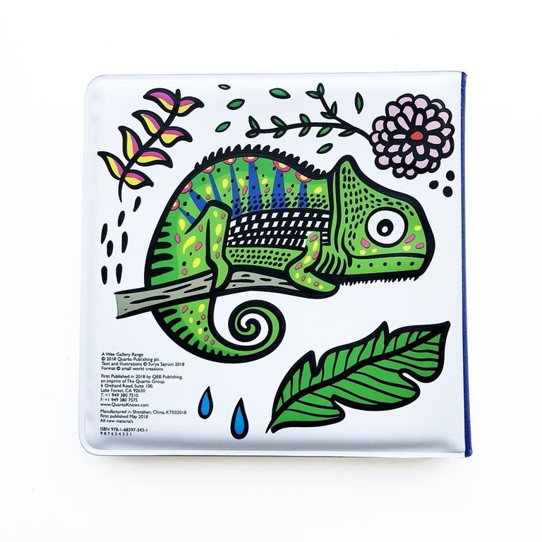 WEE GALLERY WG BATH BOOK - COLOR ME RAINFOREST