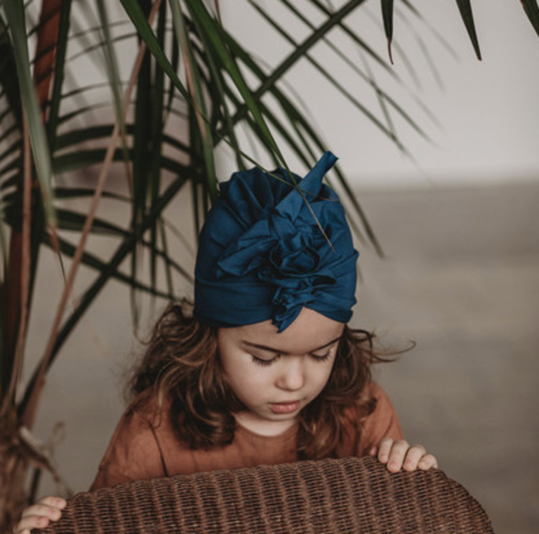 LOOKS BY LUKS TURBAN ORGANIC NAVY