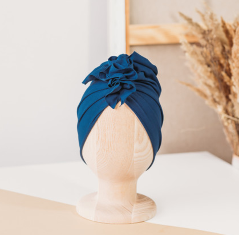 LOOKS BY LUKS TURBAN ORGANIC NAVY