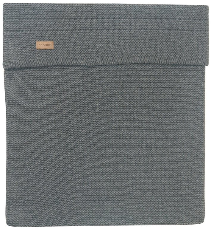 NOPPIESBABY NOPPIESBABY DEKEN WIEG 75X100CM - DARK GREY