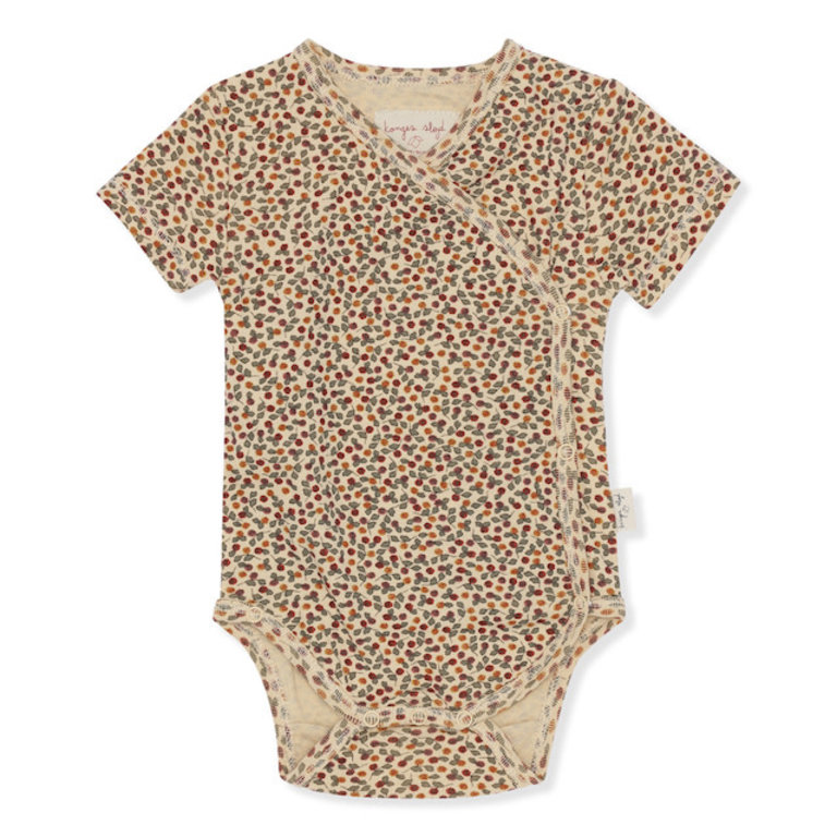 KONGES SLOJD KONGES SLOJD - NEW BORN BODY SHORT SLEEVE - ROSARAIE RED