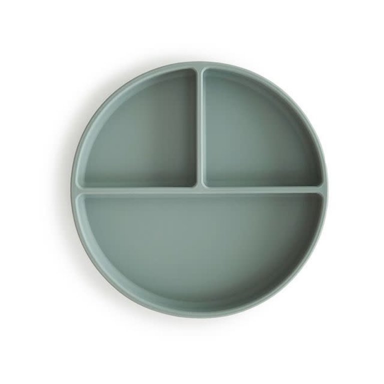 MUSHIE MUSHIE SILICONE PLATE - CAMBRIDGE BLUE