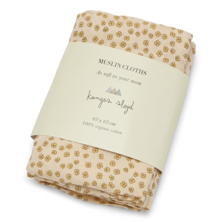 KONGES SLOJD KONGES SLOJD - 3 PACK MUSLIN CLOTH - BUTTERCUP YELLOW