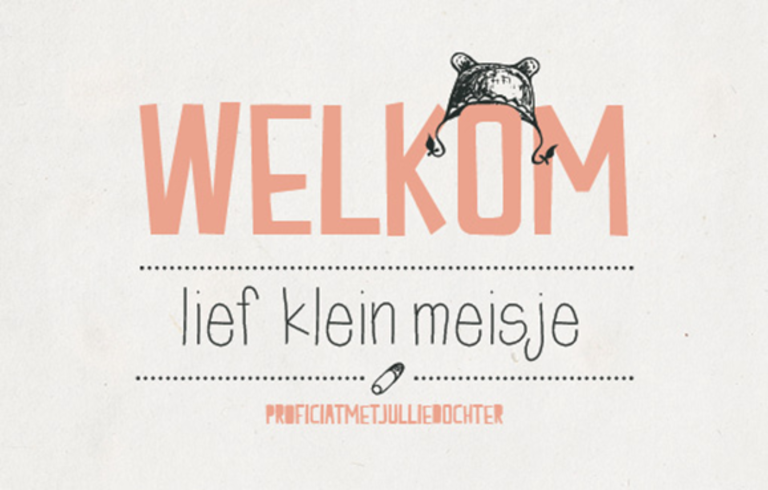 LEUKE KAARTJES PIN KAART - WELKOM LIEF KLEIN MEISJE