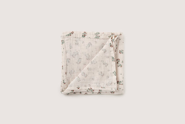 GARBO & FRIENDS GARBO & FRIENDS MUSLIN SWADDLE BLANKET 110X110CM - CLOVER