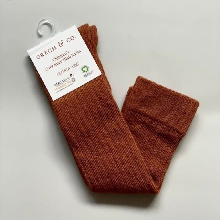 GRECH & CO GRECH & CO ORGANIC COTTON KNEE HIGH SOCKS - SPICE