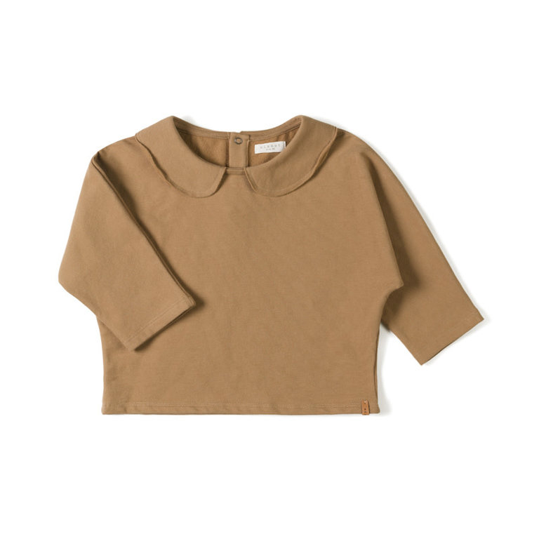 NIXNUT A1 - NIXNUT COLLAR LONGSLEEVE - TOFFEE