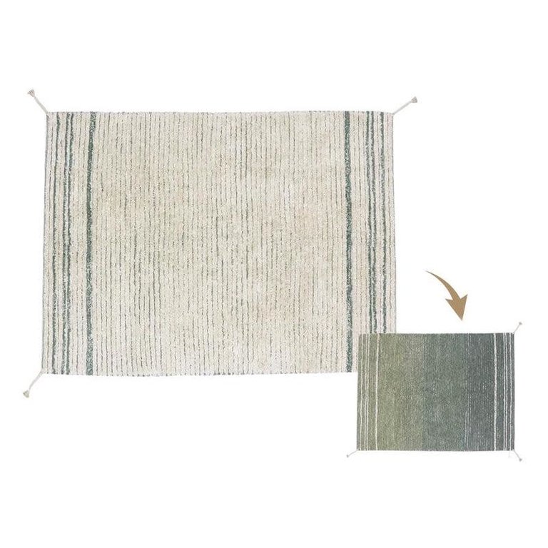 LORENA CANALS LORENA CANALS REVERSIBLE WASHABLE RUG XS 80X140 TWIN VINTAGE BLUE