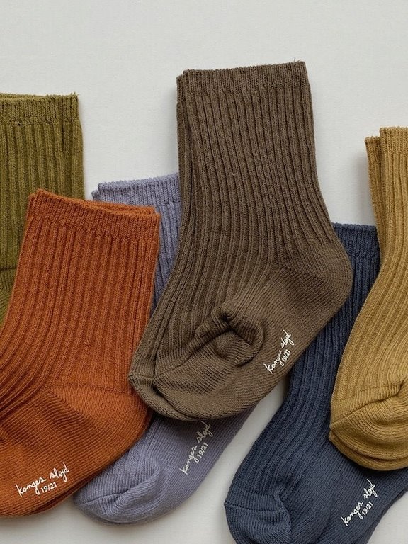 KONGES SLOJD KONGES SLOJD 6PACK RIB SOCKS - BUTTERSCOTCH