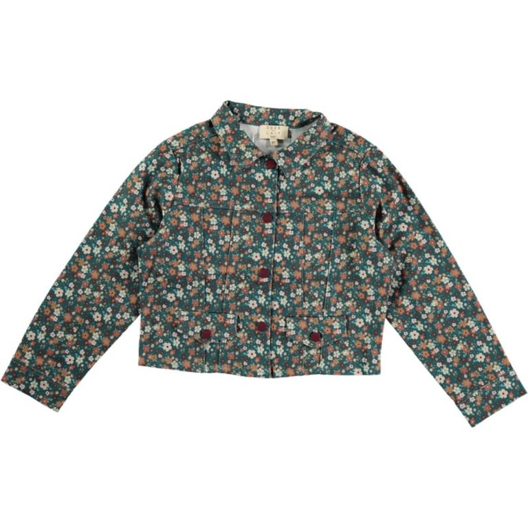 COCO AU LAIT A1 - COCO AU LAIT WINTER FLORAL JACKET - GREEN FLOWERS