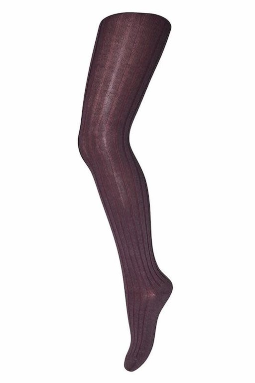 MP DENMARK MP DENMARK COTTON RIB TIGHTS - BROWN SIENNA