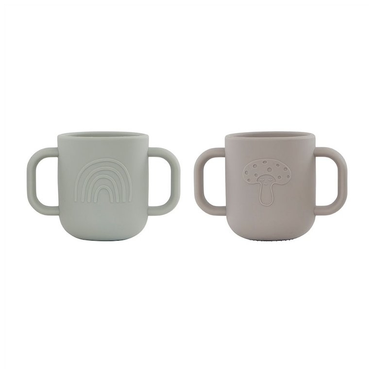 OYOY OYOY KAPPU CUP PACK OF 2 - CLAY/PALE MINT