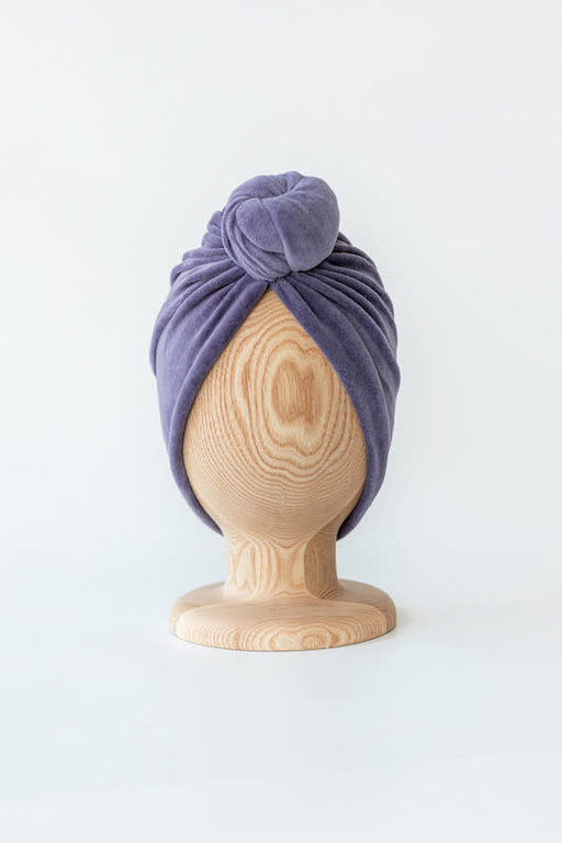 LOOKS BY LUKS TURBAN N°2 VELVET - DUSTY PURPLE