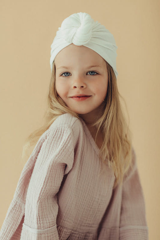 LOOKS BY LUKS TURBAN N°2 BAMBOO LIGHT - PEARL WHITE