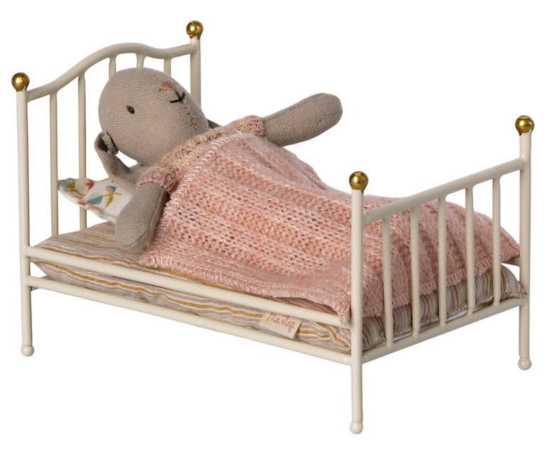 MAILEG MAILEG VINTAGE BED MOUSE - OFF WHITE