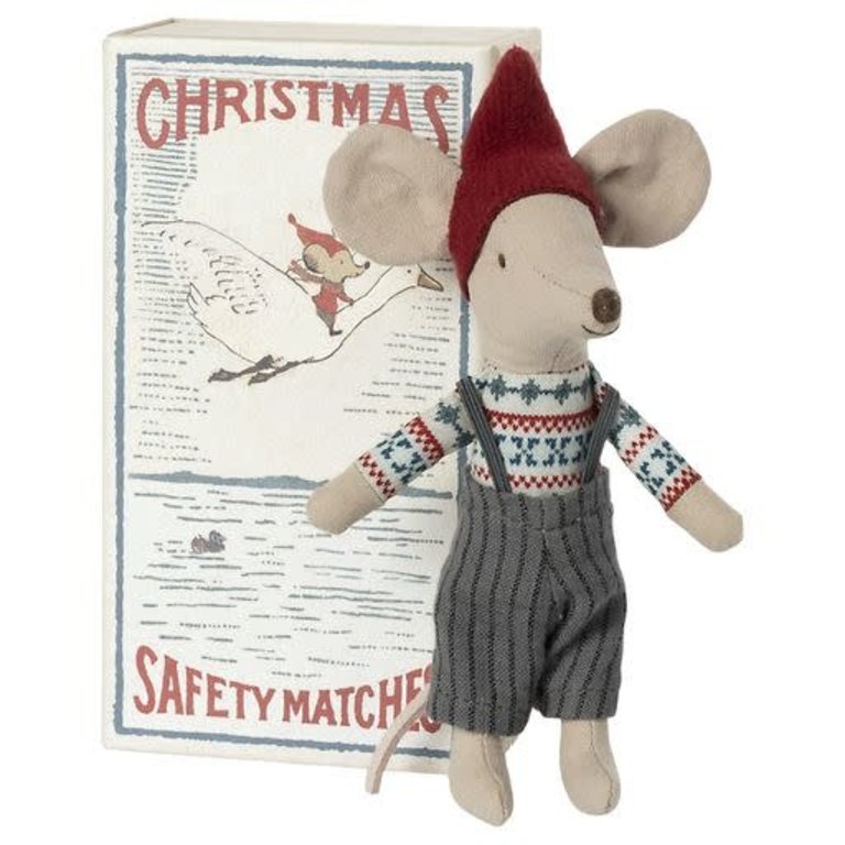 MAILEG MAILEG CHRISTMAS MOUSE IN MATCHBOX - BIG BROTHER