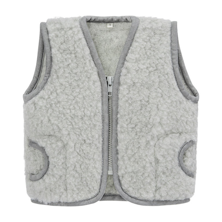 A BABY BRAND A BABY BRAND WOOL VEST - GREY