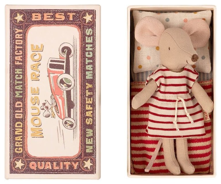 MAILEG MAILEG BIG SISTER MOUSE IN MATCHBOX