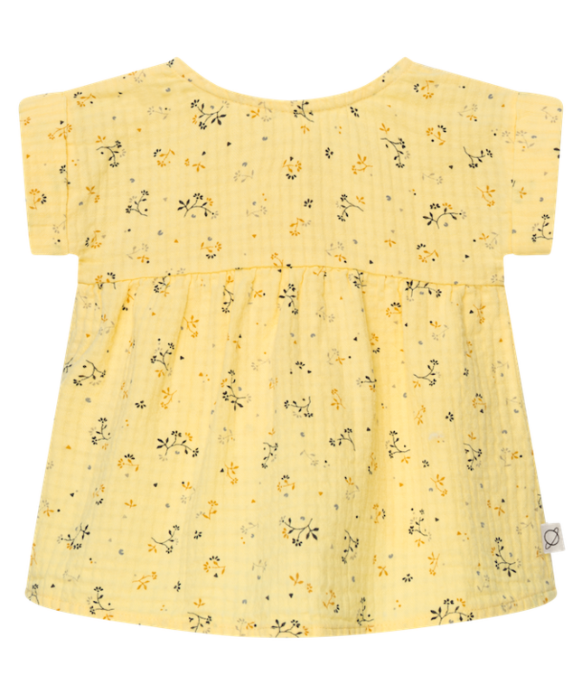 MY LITTLE COZMO SS2 - MY LITTLE COZMO VALERIA MUSLIN FLORAL BABY DRESS - YELLOW