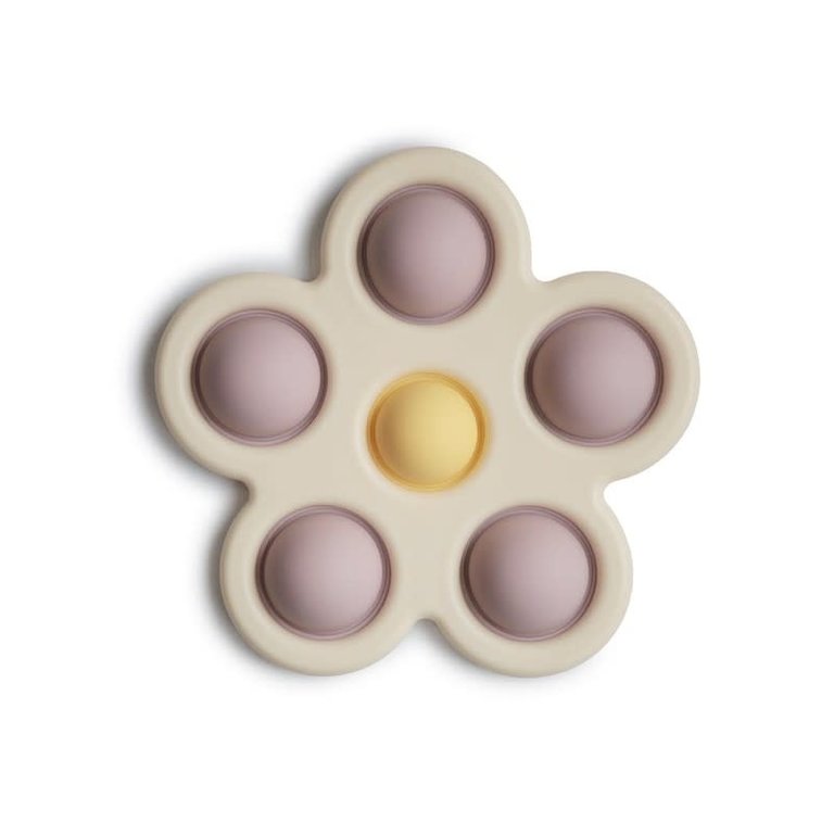 MUSHIE MUSHIE - PRESS TOY FLOWER - SOFT LILAC/DAFFODIL/IVORY