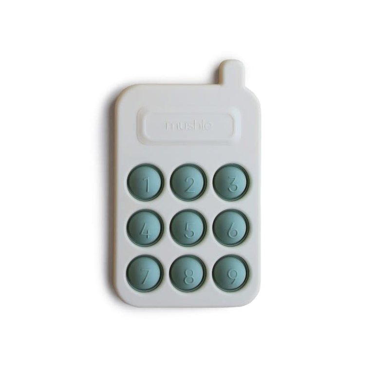 MUSHIE MUSHIE - PRESS TOY PHONE - CAMBRIDGE BLUE