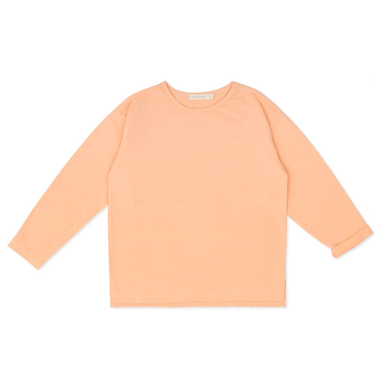 PHIL & PHAE SS2 - PHIL & PHAE OVERSIZED TEE L/S - PEACHY CORAL