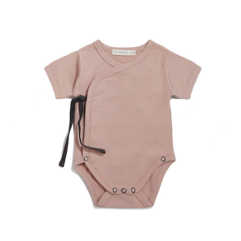 PHIL & PHAE SS2 - PHIL & PHAE CROSS-OVER BODY S/S - VINTAGE BLUSH